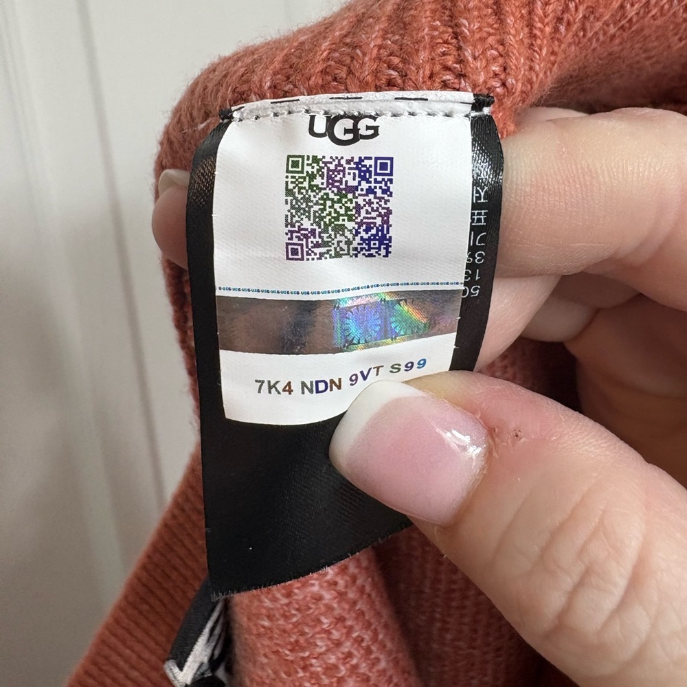 UGG NWT Shaina Shorts Knit Blend Brown Pink Floral Size L - Picture 7 of 10